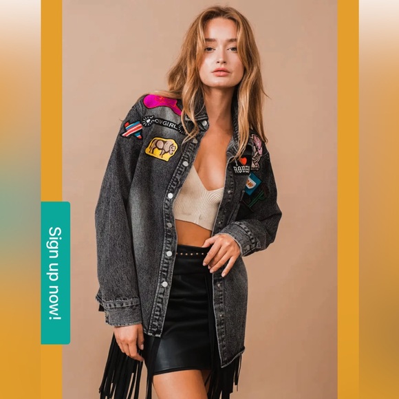 Upcycled Morgan Wallen You Proof Black Oversized Embroidered Jean Jacket NWOT - Picture 5 of 12